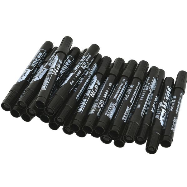 

5pcs permanent paint marker pen oily waterproof black pen for tyre markers quick drying signature pen stationery supplies
