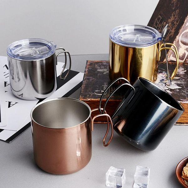 

water bottles coffee cup double titanium anti-scalding mug plating
