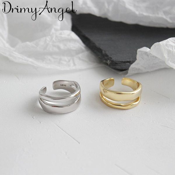 

cluster rings trendy silver color open geometric for women wedding men jewelry finger wholesale, Golden;silver