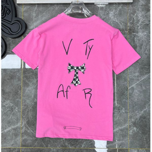 

summer luxury men's brand ch fashion t shirts designers tees correct horseshoe sanskrit cross polos boy graffiti t-shirts women short s, White;black