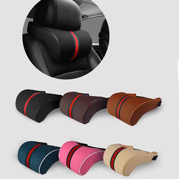 

seat cushions pu leather car headrest neck pillow waist support sets sport memory cotoon auto head rest lumbar cushion accessories
