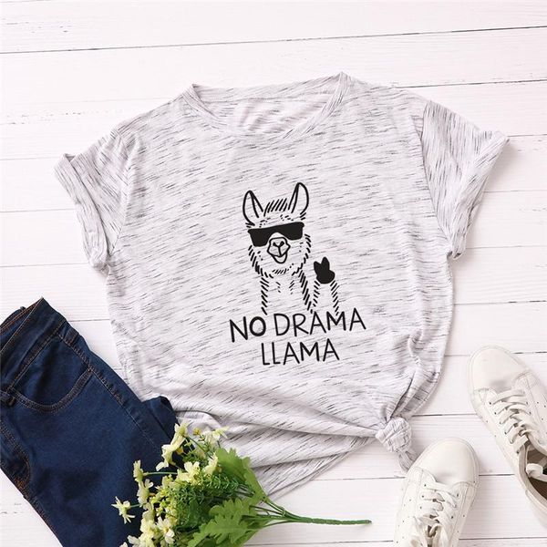 

women's t-shirt plus size tshirts s-5xl fashion alpaca print t shirt women shirts o neck short sleeve tees summer tshirt 100%cotton cas, White