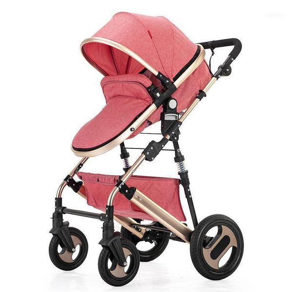 

strollers# high view stroller light folding ultralight can sit and lie portable baby cart simple umbrella car stoller1