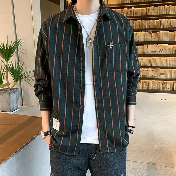 

men's oversized striped shirts mens fashion cotton blouse 5xl oversize long sleeves dress shirt for men man clothing casual, White;black