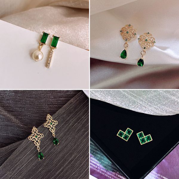 

925 silver needle alloy earrings female fashion fashion temperament versatile creative personality earrings female