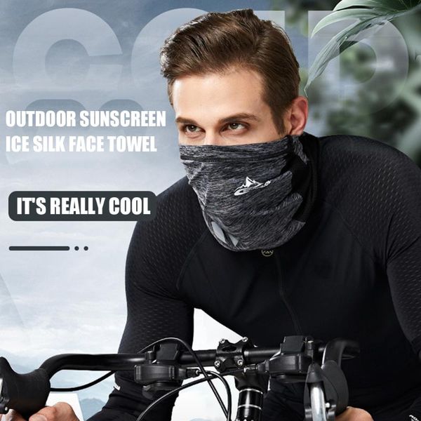 

summer cycling scarf outdoor running sports headwear face windproof dustproof breathable for sports/fitness caps & masks, Black