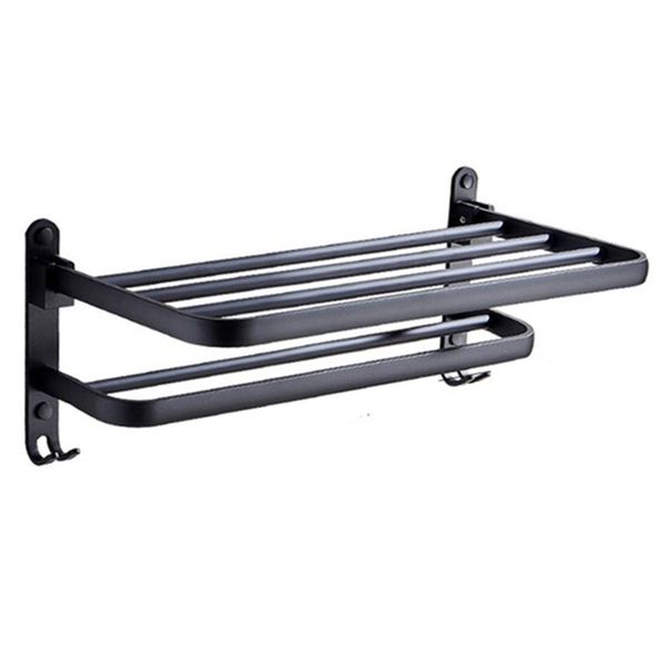 

towel racks perforated rack space aluminum black toilet shelves folding hook