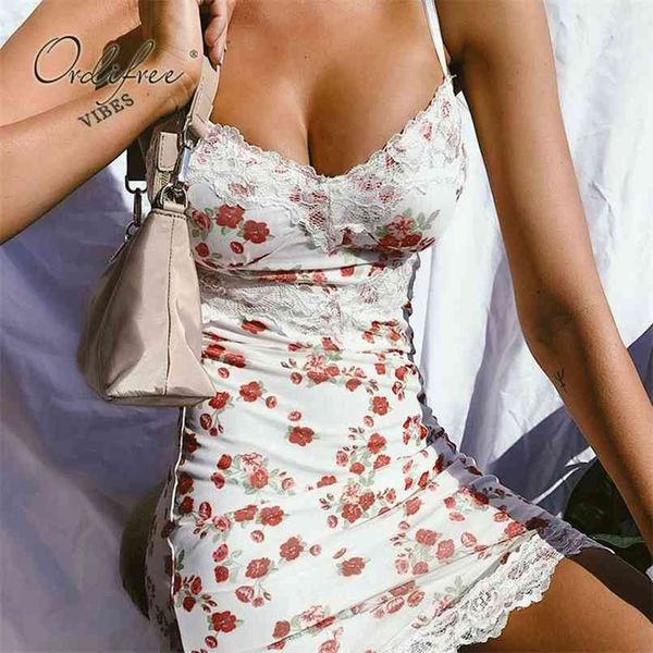 

summer women vintage mini dress flower print bodycon white lace crochet short slip 210513, Black;gray