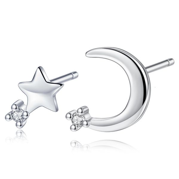 

temperament star moon earrings female simple electroplating earrings