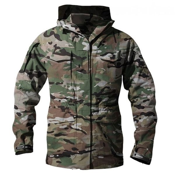 

recall winter man pilot windjack jas military field coats watertight windproof tactical clothing hoodie camouflage black, Black;green