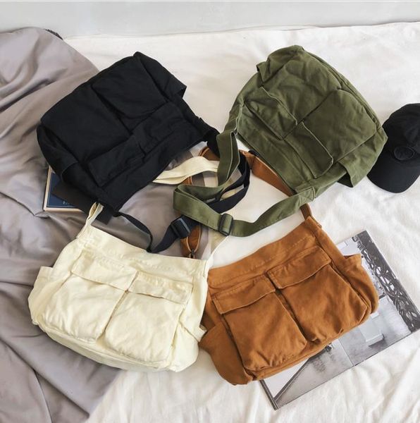 

shoulder bags women's bag all- large-capacity canvas student messenger