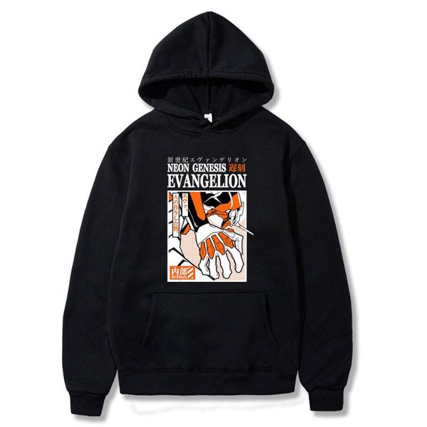 

men's hoodies & sweatshirts 2021 style anime rei ayanami couple hip- wears unsiex oversize hoodie comfortable wear loose str, Black