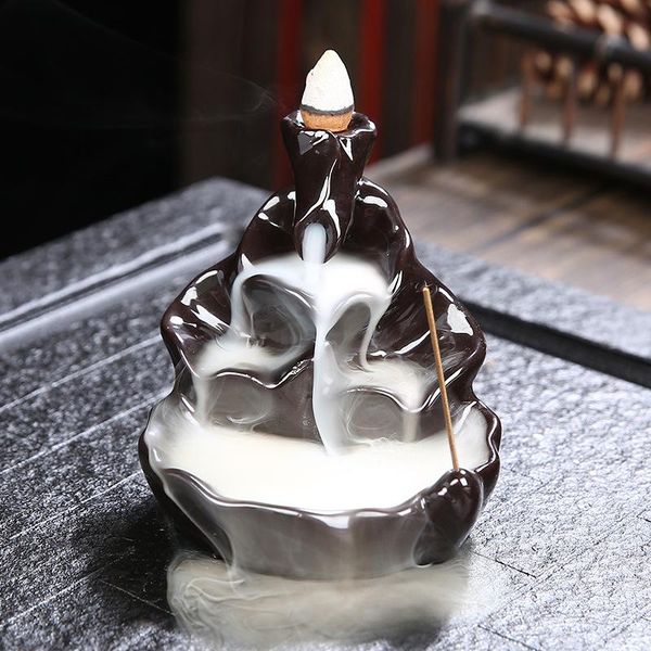 

carp playing lotus backflow incense burner ceramic ganesha room decor dropship buddhist supplies sticks holder fragrance lamps