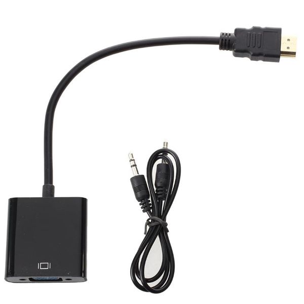 

audio cables & connectors adapter mini male to female cable 1080p vga color black
