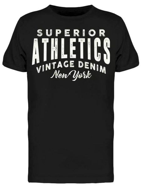 

vintage varsity athletic font tee men's -image by shutterstock, White;black