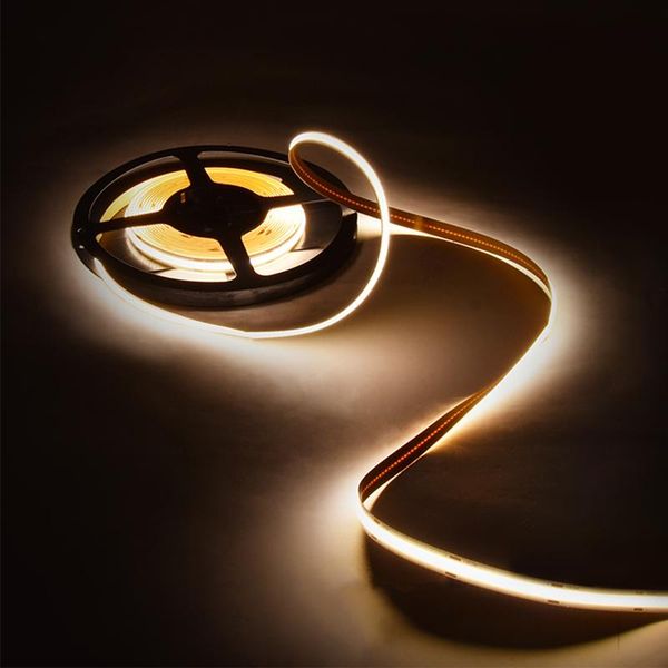 

strips fcob led strip dc24v cct 608led/m cri90 linear lights high lumen cob tape without dot livingroom decor