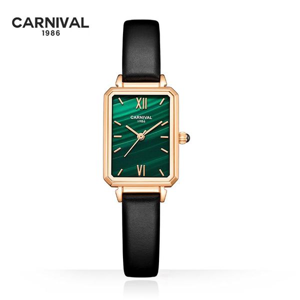 

wristwatches carnival women dress watch ladies fashion waterproof quartz casual green female clock relogio feminino, Slivery;brown