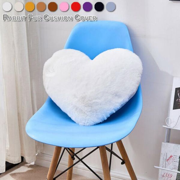 

comfortable love heart confus cushion plush shaggy soft sofa room pillowcase decor bedroom large home decoration cushion/decorative pillow