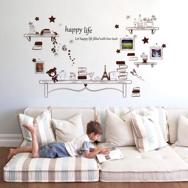 

wallpapers book shelf wall stickers home decoration for living room background decal pvc plane pattern mural door diy wallpaper