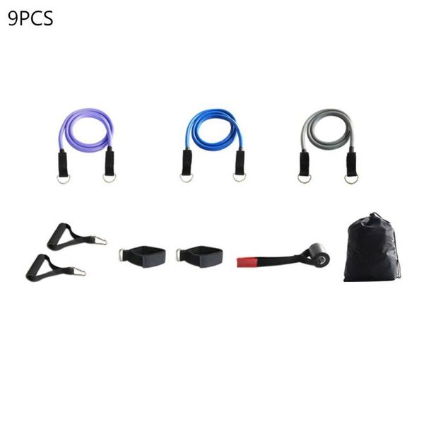 

exercise resistance bands with handles ankle straps door anchors carry bag u2jb