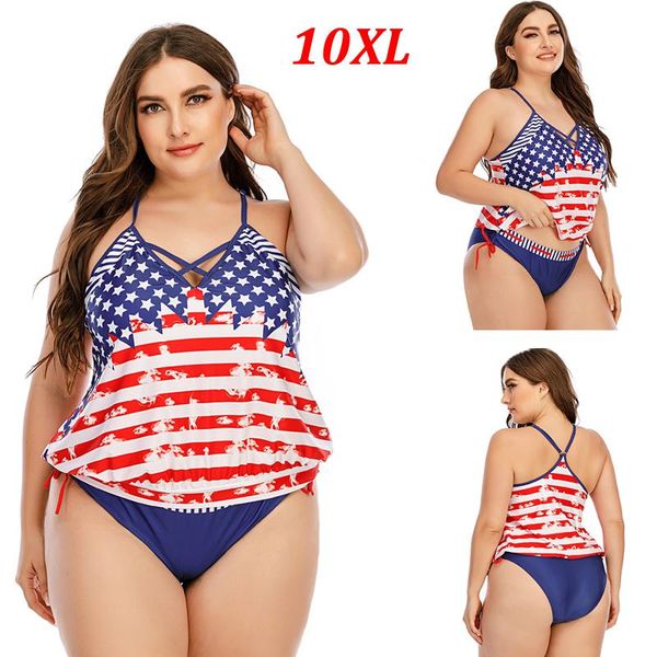 

one-piece suits 2021 women plus size 10xl swimwear print bikini set brazilian two-piece bra beach beachwear swimsui