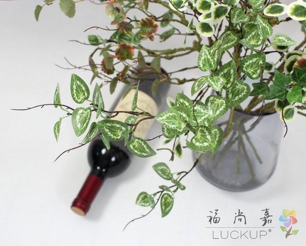 

decorative flowers & wreaths 1 pcs 58 cm artificial plastic green leaves branch plant home garden decoration gift f547
