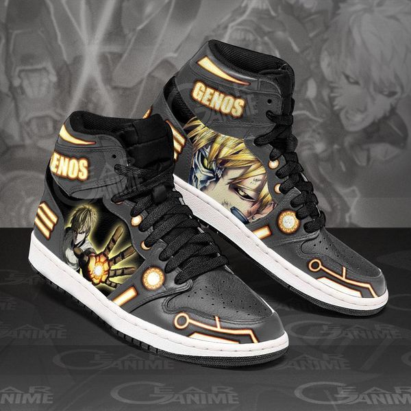 

one punch man genos sneakers anime custom shoes