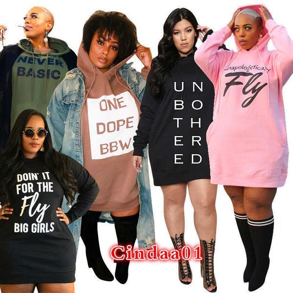 

women hoodies dresses sweater designer letters printed casual large ladies dress lantern sleeve polka dot skirt 5 colours, Black;gray