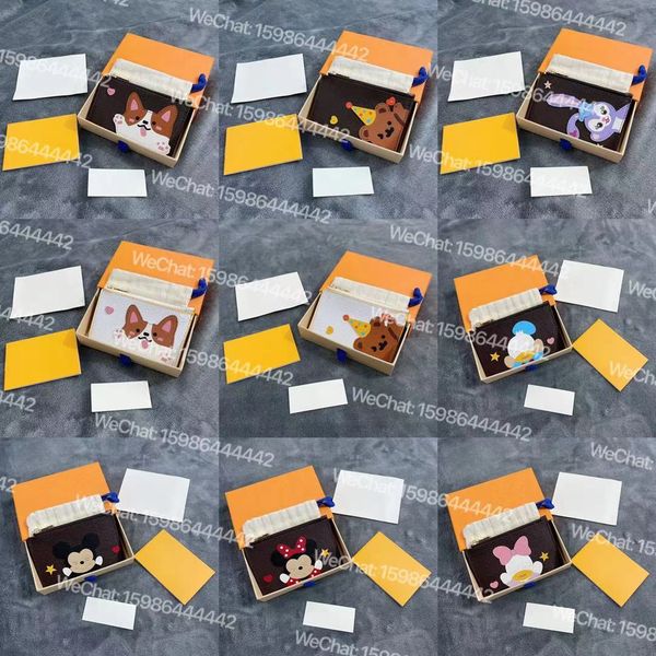 

luxury designers classic wallets handbag credit card holder fashion men and women clutch with 9 color 12*8, Black