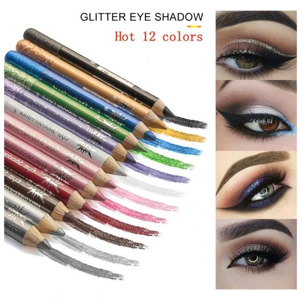 

12 pcs eyeshadow stick sets with smudge proof eyeshadow primer base, waterproof glitter cream eye shadow stick makeup, shimmer and matte eye