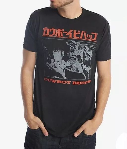 

anime cowboy bebop kanji t-shirt new 100% authentic, White;black