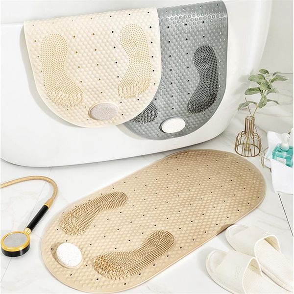

bath mats pvc dots toilet home el bathroom non-slip foot stone floor mat shower room massage pad