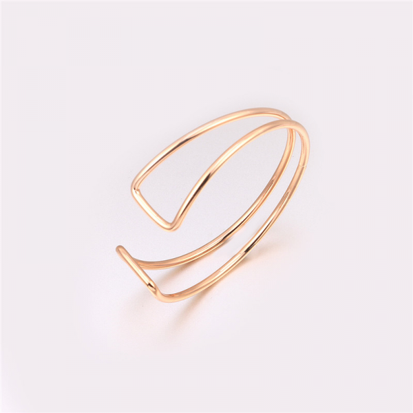 

bangle simple design for women punk street open cuff bracelets & bangles copper jewelry rose gold silver color gift girls, Black