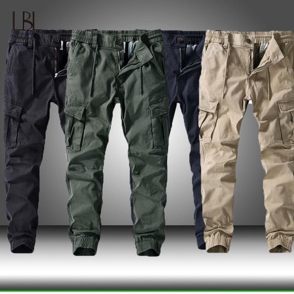 

men's pants cargo men tactical military hiking trekking jogger casual trousers sweatpants streetwear male hip hop, Black