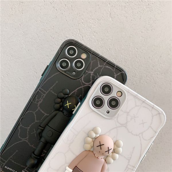 

iphone 12 pro max phone case 12pro straight silicone apple 11 promax shell personality creativity x xs max 7p 8p kaw black or white cases