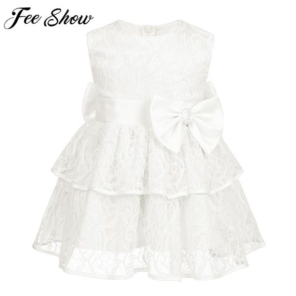 

girl's dresses baby bowknot lace embroidered christening gown baptism clothes born kids girls birthday princess infant party costume, Red;yellow