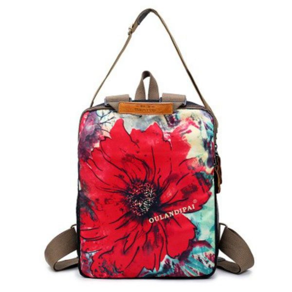 

backpack 2021 trend fashion original personality large capacity portable women's computer bag printed oxford cloth handbag