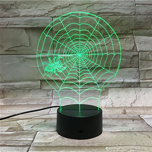 

animal night light led kids room desk lamp 3d spider nightlight touch switch bluetooth base child friends birthday holiday gift
