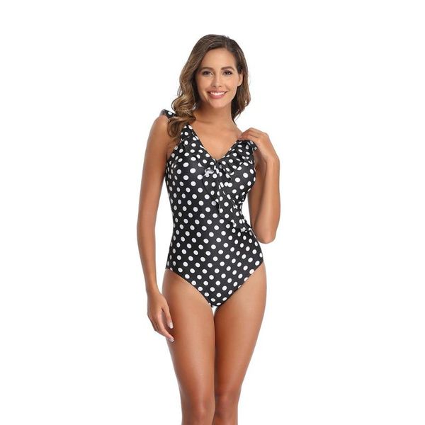 

one-piece suits swimsuit women lace up swimwear 2021 girl beach bathing