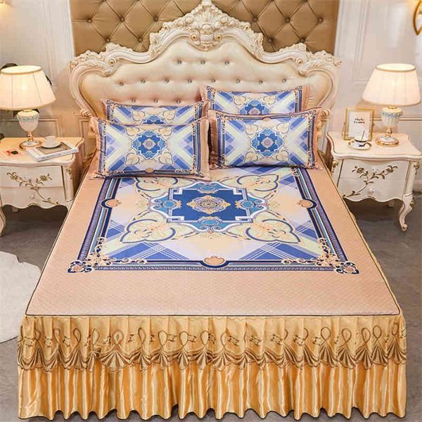 

bed skirt high-quality double single home ding set with 2pcs pillowcase textile large size spread flower j044 0rkr