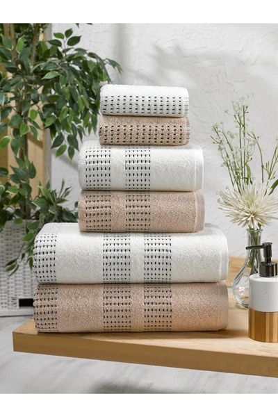

towel turkish bath set 100% cotton 6pcs 30x50cm - 50x90cm 70x140cm