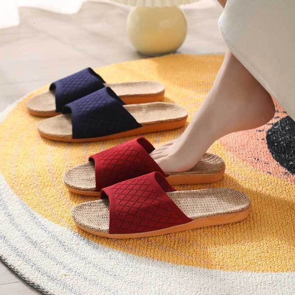 

luxury slippers 2021 flying linen slippers for men and women, Black