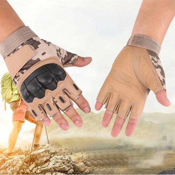 

cycling gloves outdoor tactical half-finger men women sport combat shooting hunting, Black
