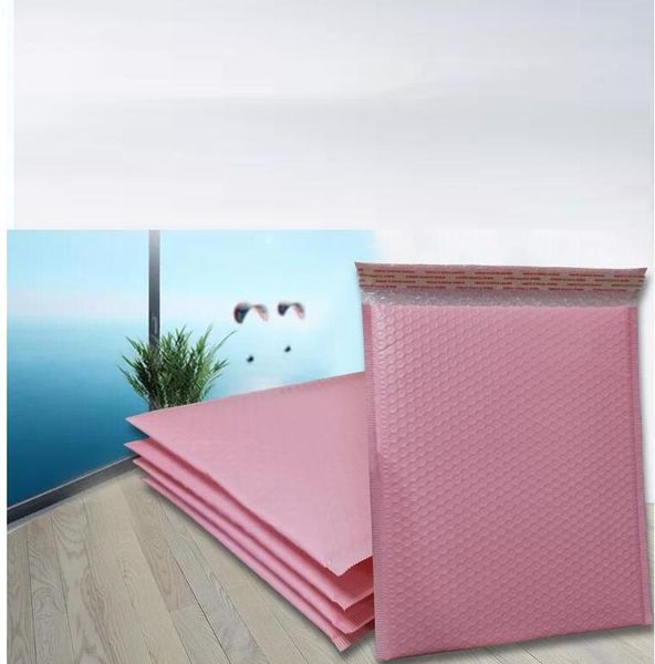 

50pcs selling light pink poly envelope bags with bubble large self sealing padded mailer bag for gift wrapping packing