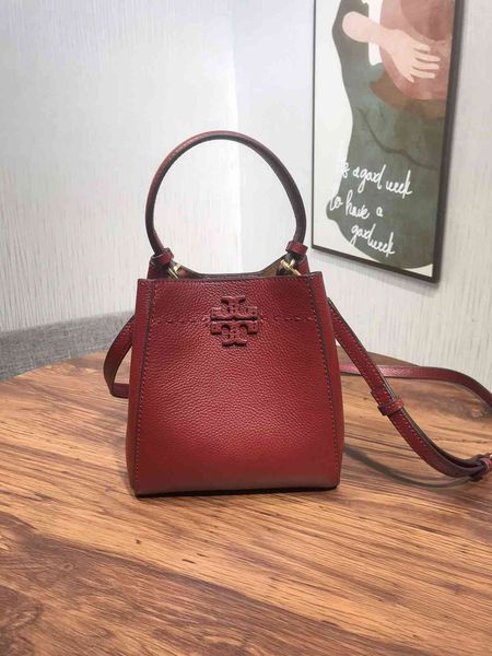 

2021tb new cowhide one shoulder straddle fashion leisure small deformation bucket women's bag 5ukm