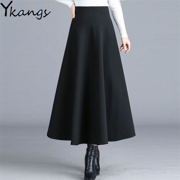 

plus size 3xl high waist long skirts women wine red black pleated skirt fashion elegant office ladies faldas saia jupe 210421