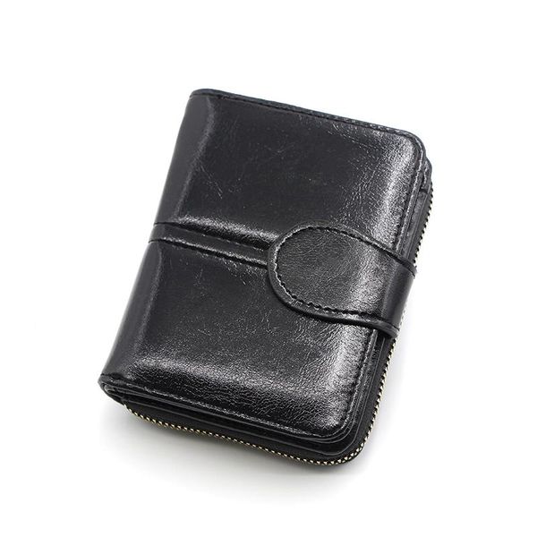 

wallets fashion vintage women short casual zipper hasp mini purse cion pocket poucht money bag solid female clutch, Red;black