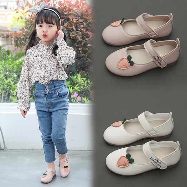 

kid shoes toddler girls cartoon cute pu leather soft footwear big children casual sneaker flat, Black;grey