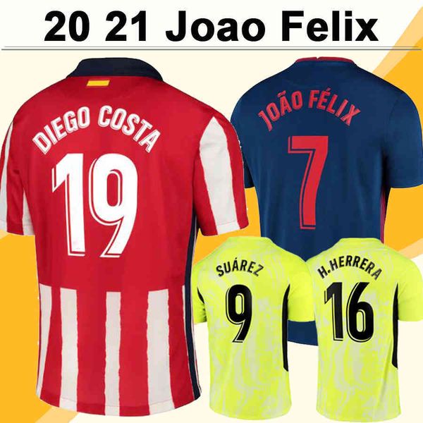 

21 joao 20 felix mens soccer jerseys koke diego costa home away football shirt h. herrera . llorente morata short camisetas de futbol, Black
