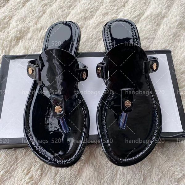 

more colors women flat slippers leather brand girl sandals casual flip flops size eur35-43 with box, Black